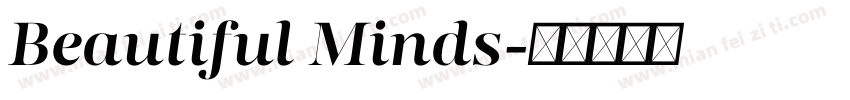 Beautiful Minds字体转换